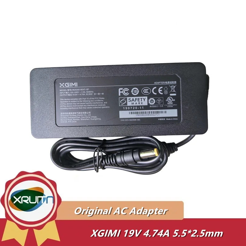 ฮ่องกง09019047-6P 19V 4.74A 3.7A AC DC Adapter Charger สําหรับ XGIMI HOME โปรเจคเตอร์เล่น Z5 Z3S Z6X