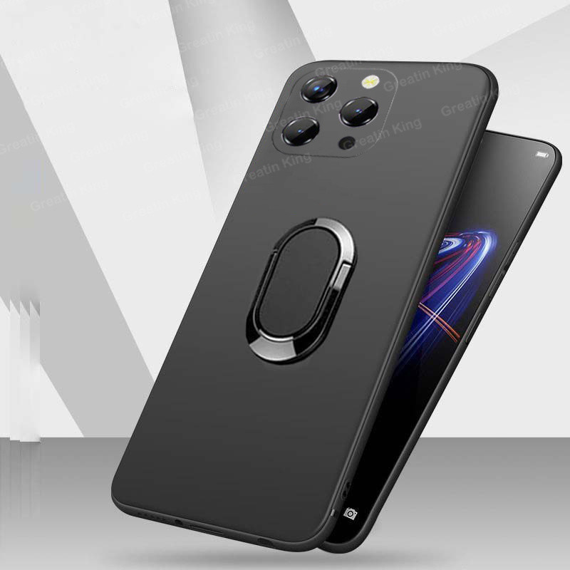 สําหรับ Oukitel P1 เคสโทรศัพท์รถแม่เหล็กโลหะผู้ถือแหวนขาตั้งปกหลัง
