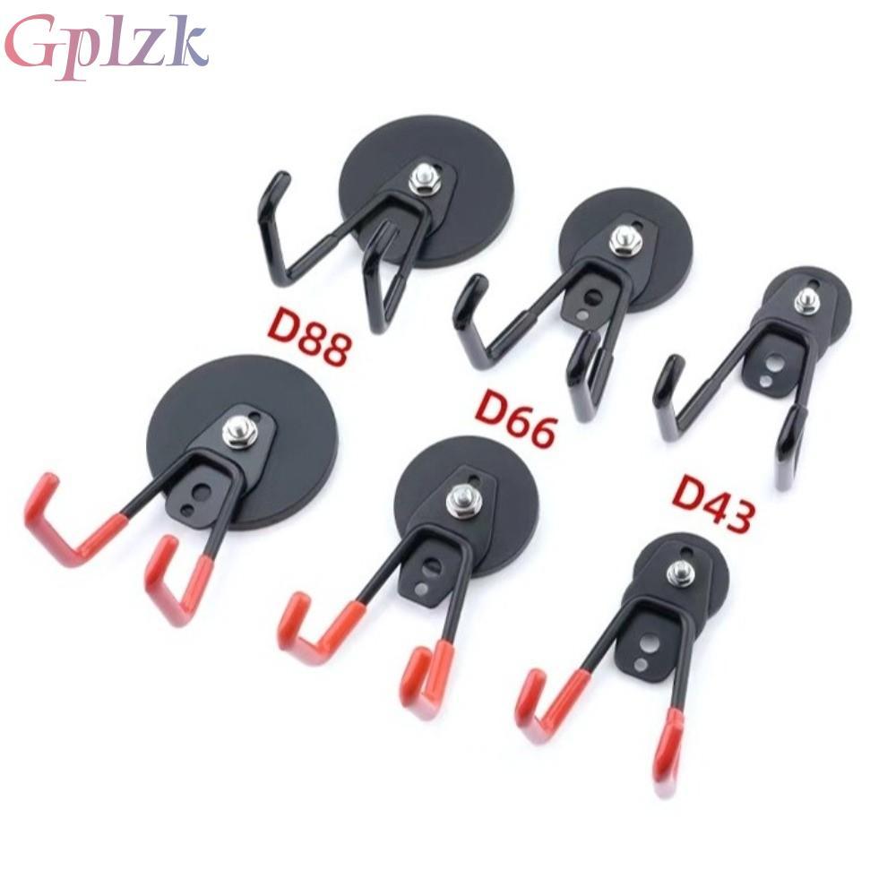 GPLZK ตะขอโรงรถ,แม่เหล็ก 43 มม.66 มม.88 มม.ตะขอแม่เหล็กแรงสูง, Anti Slip Wall Mount โหลด-Bearing Gardening Hook ใช้ในบ้าน