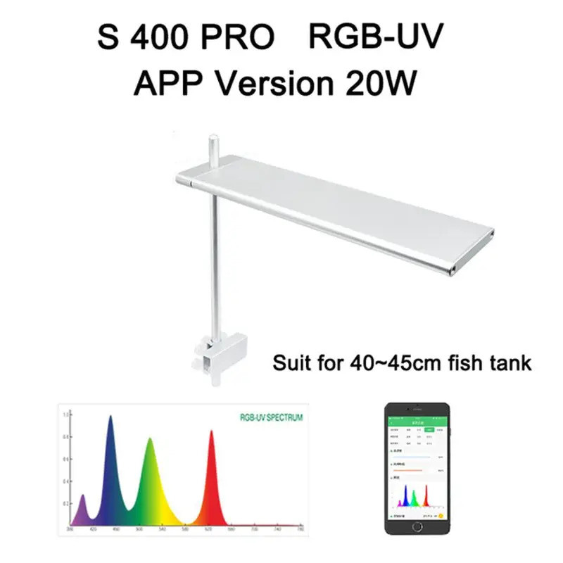 WEEK-LED Aquarium Lighting สําหรับพืช, Aqua S Series, การควบคุม APP, น้ําจืด