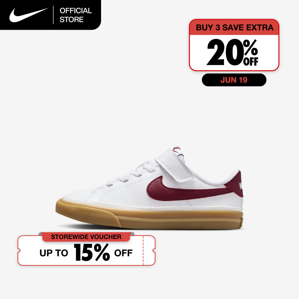Nike Younger Kids' Court Borough Low Shoes - White [IR3999-100]