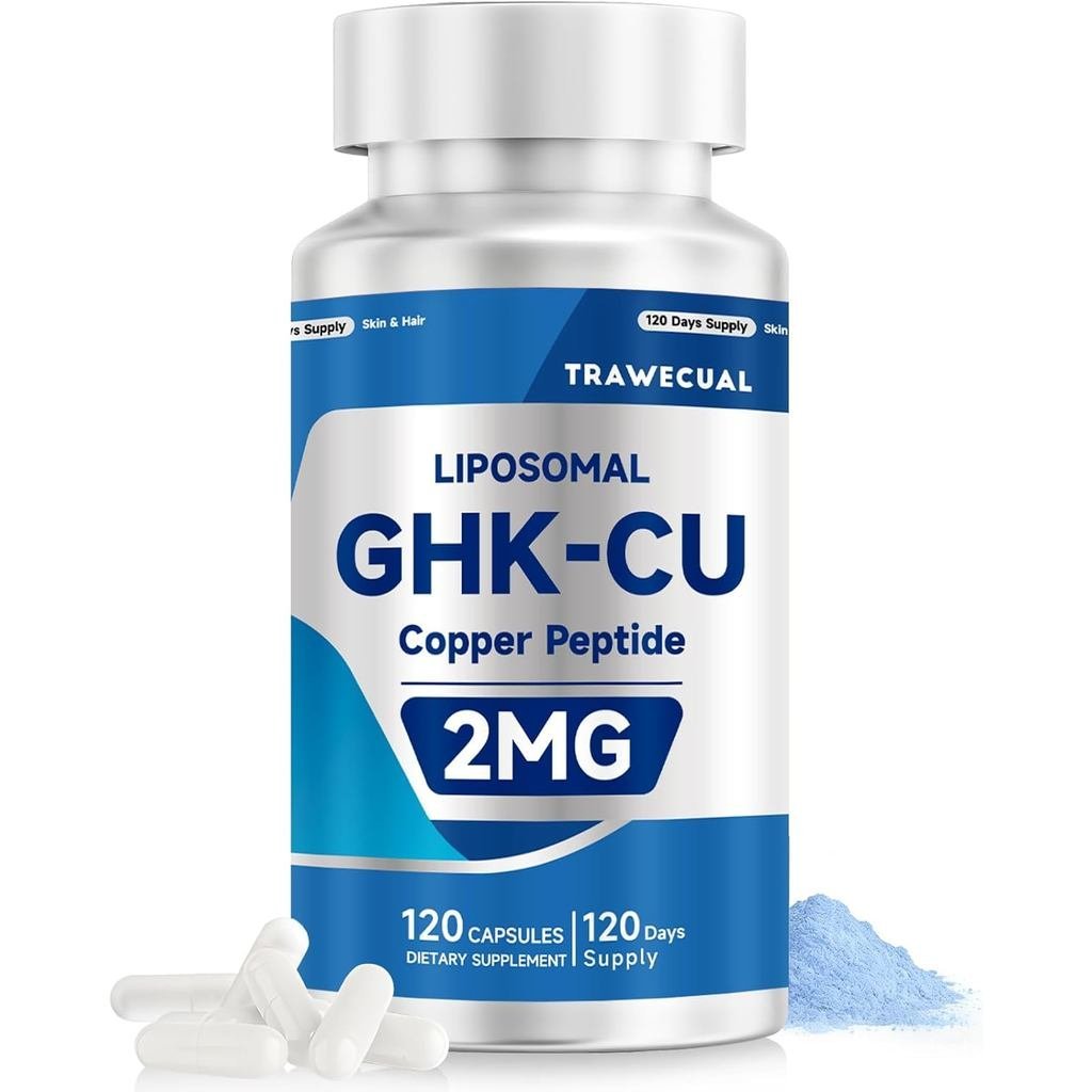 GHK-Cu Peptide – High-GHK-Cu with Liposomal Delivery for Hair & Skin Support – 120 แคป