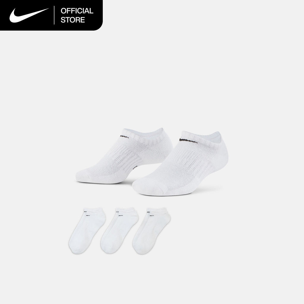 Nike Everyday Cushioned Training No-Show Socks (3 Pairs) - White [SX7673-100]
