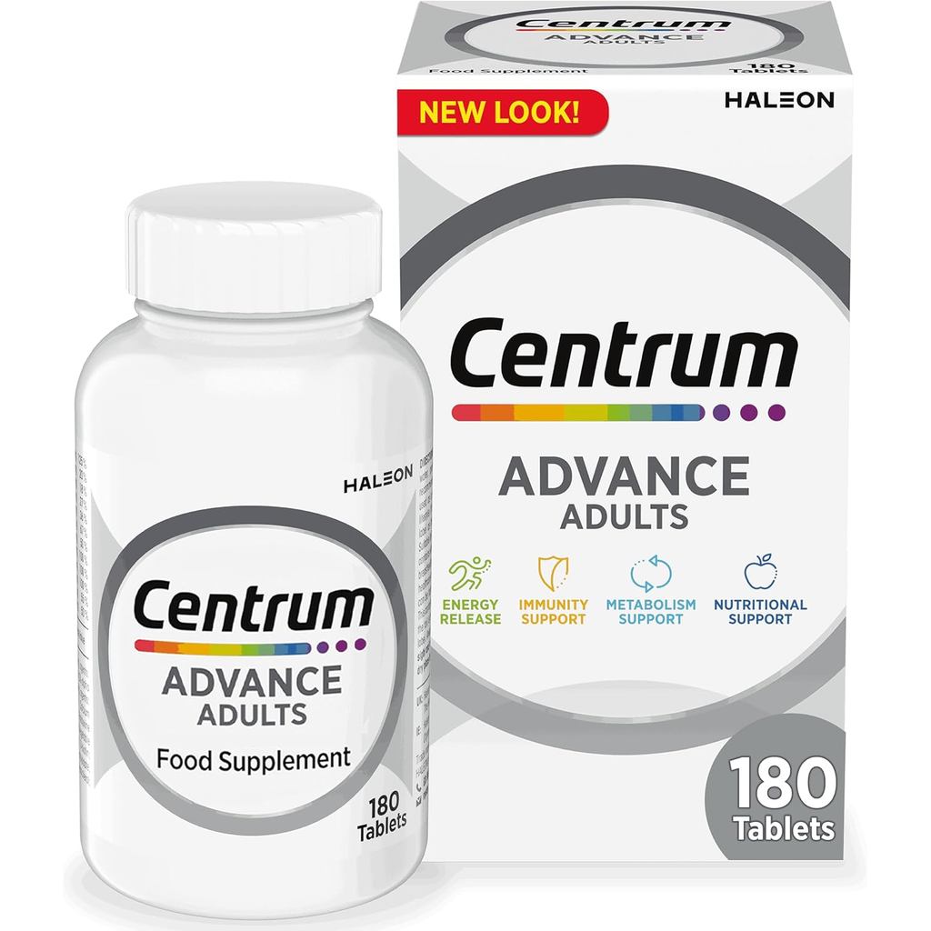 Centrum Advance Multivitamin & Mineral อาหารเสริม 24 สารอาหารที่จําเป็น รวมวิตามิน D, C, Calcium, Da