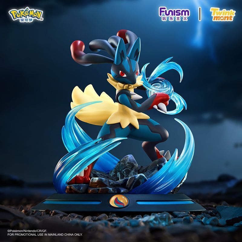 Funism Funism Pokémon Figure Toys Lucario Super Evolution Jewelry ของเล่นปิกาจู