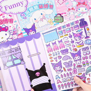 GeeToy สติกเกอร์การ์ตูนน่ารัก ทําเอง สร้างสรรค์หัตถกรรมสติกเกอร์รูปแบบน่ารักสติ๊กเกอร์ตกแต่งของเล่นเพื่อการศึกษาของขวัญสําหรับเด็ก