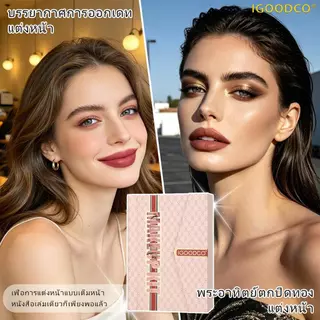 IGOODCO (IG333) พาเลทแต่งหน้าแบบพกพา เซ็ตอายแชโดว์ บลัชออน คอนซีลเลอร์ คอนซีลเลอร์ ลิปกลอส ในหนึ่งเดียว