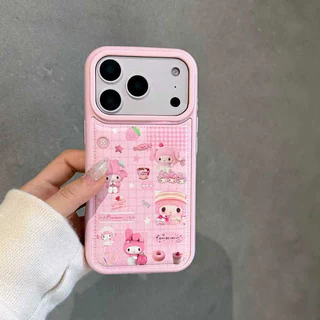 เคสหนังสำหรับ iPhone 15 Pro Max 16 Plus 13 12 Pro 11 X/Xr/Xs/Xs Max 14 17 Air สัมผัสนุ่ม ลายคิตตี้น่ารัก วัสดุหนา
