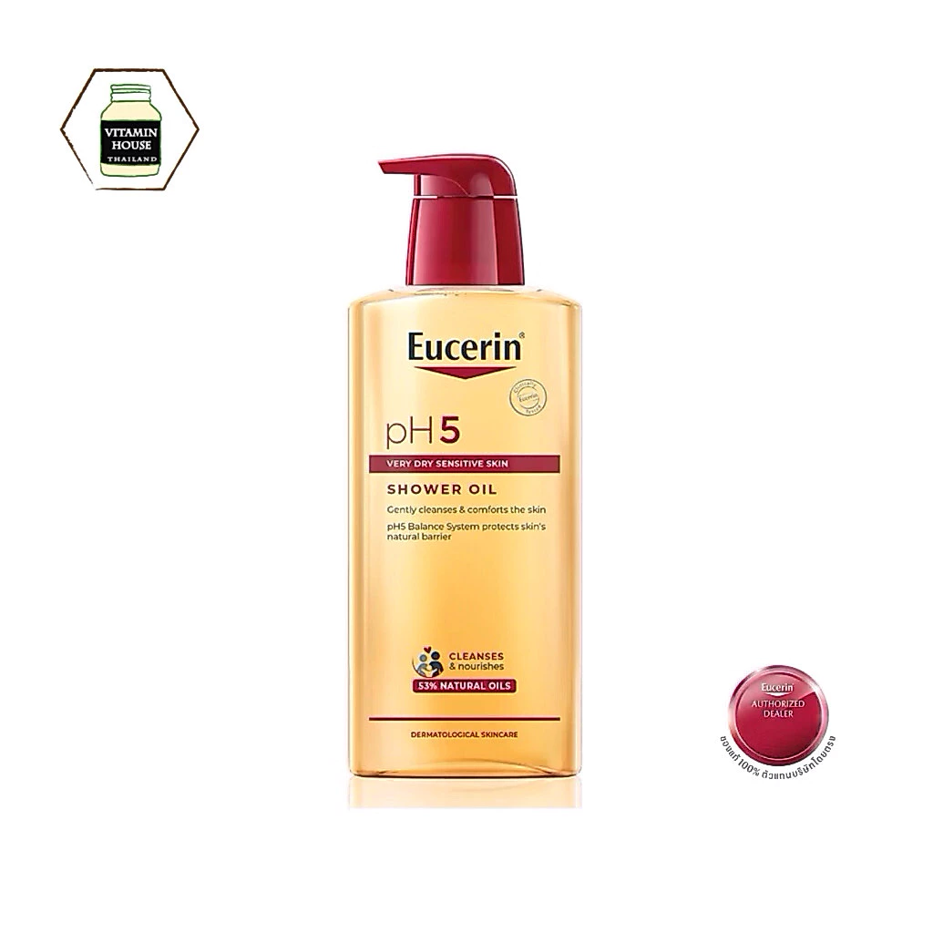 Eucerin pH5 SHOWER OIL Sensitive skin / ออยล์อาบน้ำ สำหรับผิวแห้งถึงแห้งมาก 400ml