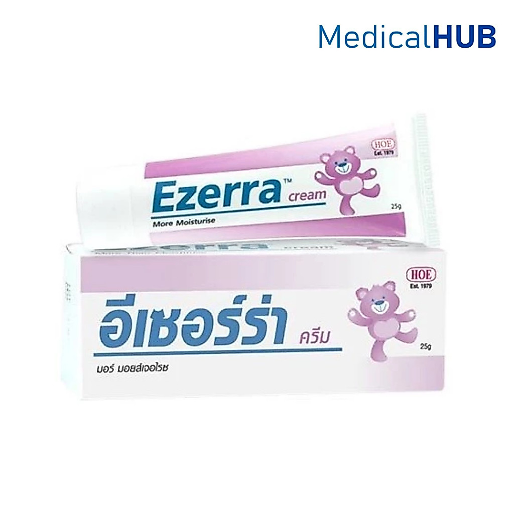 Ezerra Cream อีเซอร์ร่า ครีม สำหรับเด็ก ผิวแห้ง ลดอาการคัน ระคายเคือง ผื่น ขนาด 25 กรัม / 50 กรัม