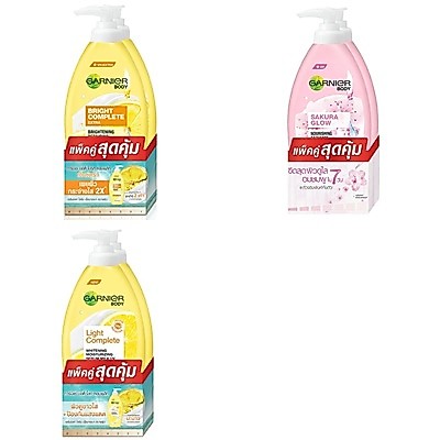 (แพ็คคู่สุดคุ้ม) Garnier Body Lotion การ์นิเย่ บอดี้ โลชั่น ผลิตภัณฑ์บำรุงผิวกาย 400 มล. มี 3 สูตร