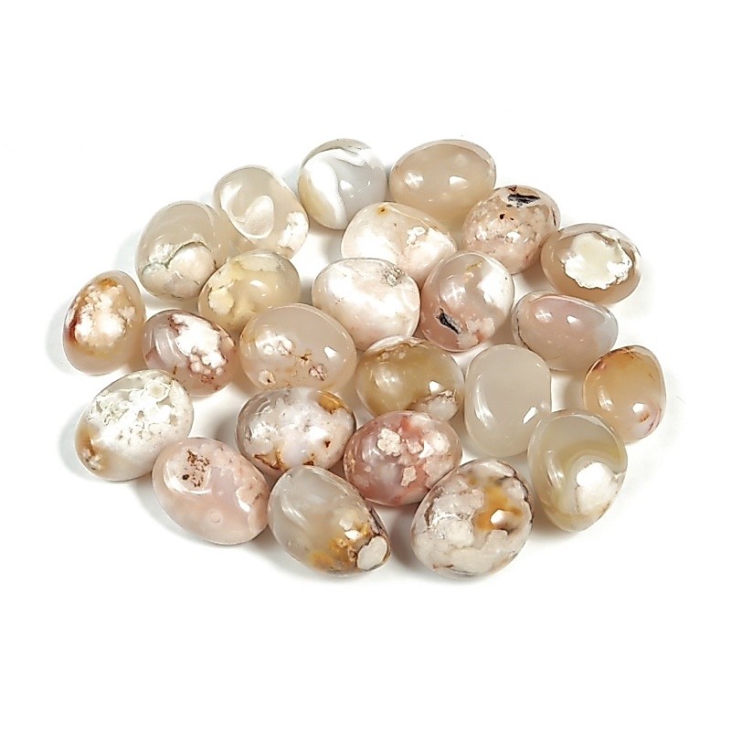 1Pc Natural Flower Agate 2-3cm Polished Tumble Stone / Top High Quality Stone / Pocket Stone Healing Crystal.