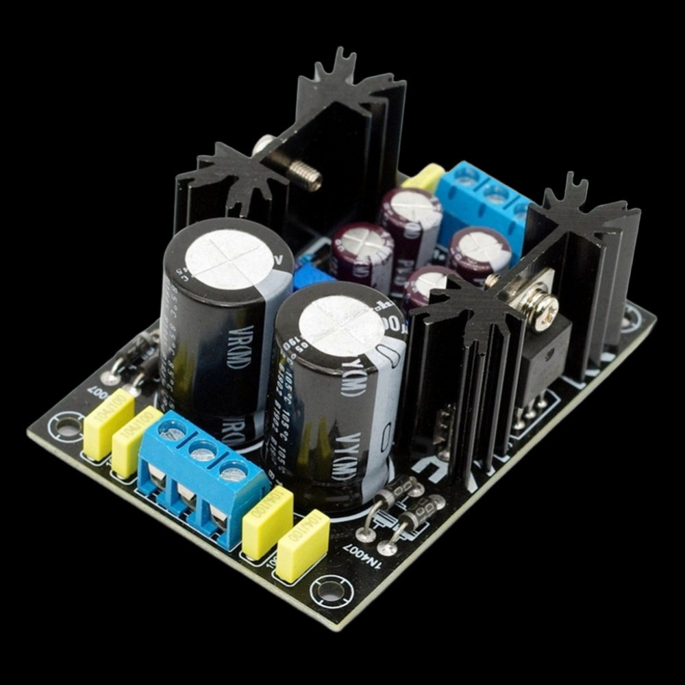ชุด PCB สําหรับแหล่งจ่ายไฟ DC เอาต์พุตคู่แบบปรับได้ Featuring LM317 และ LM337 ICs