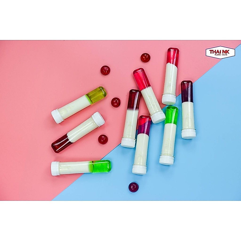 ขวดทรงเยลลี่ ขวดพลาสติก หลอดเยลลี่ ขนาด 50 cc และ 80 cc บรรจุ 150 ขวดพร้อมฝา ขวด PET ขวดเยลลี่