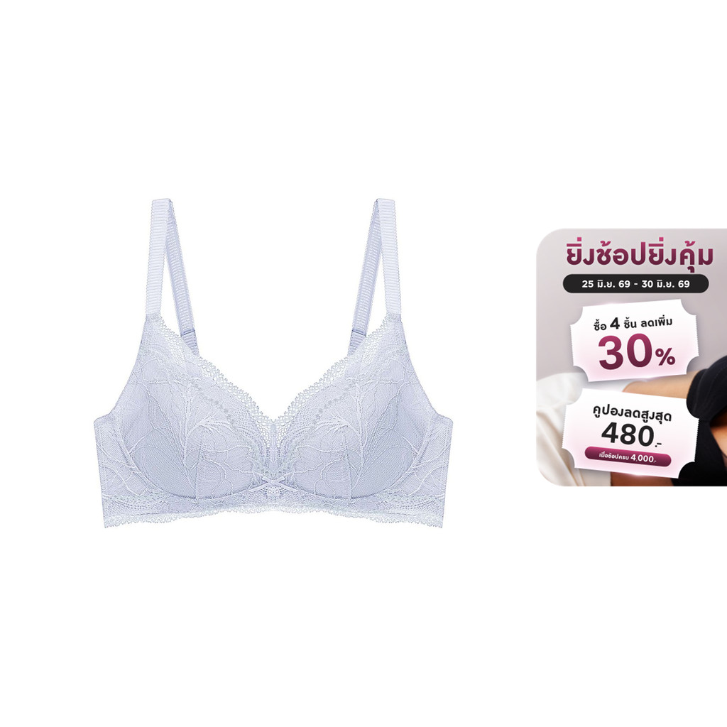 Triumph เสื้อชั้นในไม่มีโครง comfort motion wire รุ่น Sculpt Eclipse HU รหัส 10225965 สีเทา 00AT