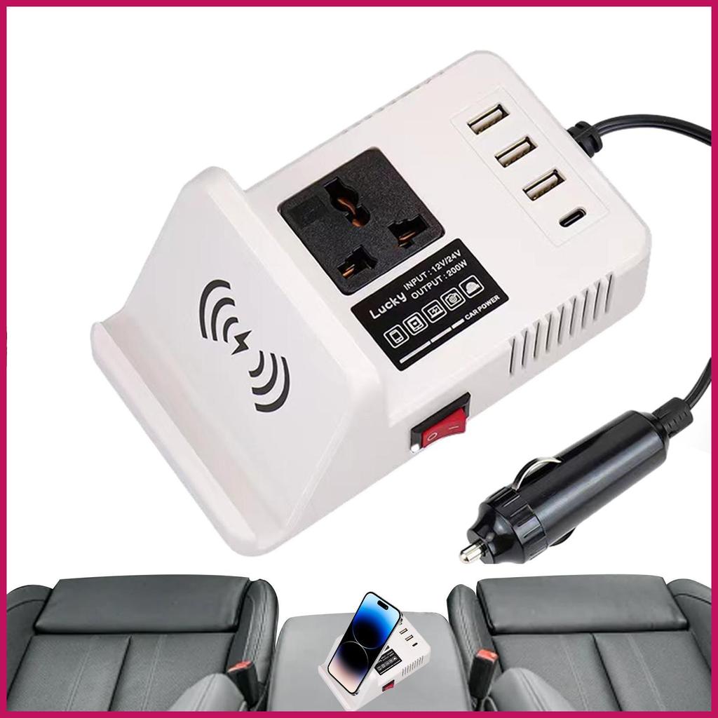 รถอินเวอร์เตอร์สําหรับการชาร์จแล็ปท็อป 200W Car Charger Car Plug Converter รถแล็ปท็อป Charger Car Ch