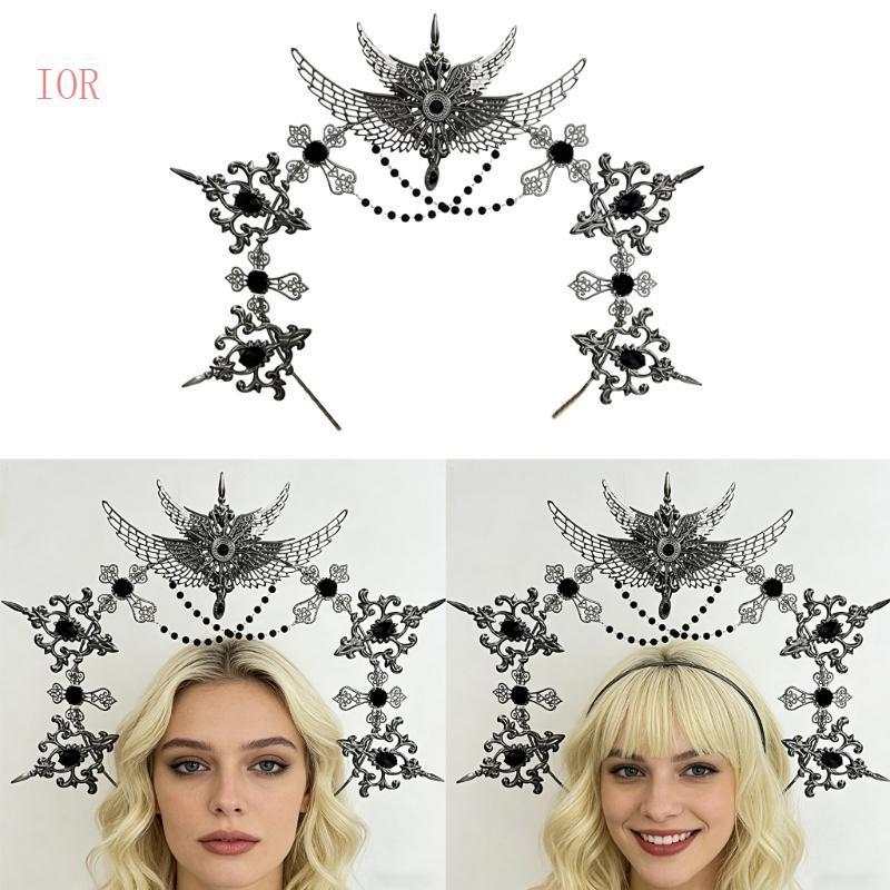 IOR Radiant Gold Headpiece เครื่องประดับผมงานแต่งงานคอสเพลย์กิจกรรม Hairband สําหรับกิจกรรมพิเศษและก