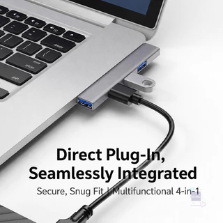 อะแดปเตอร์ USB Hub แบบเสียบด้านข้าง 4 in 1 Type C อะแดปเตอร์ USB HUB Universal OTG USB3.0 Docking Station สำหรับแล็ปท็อป