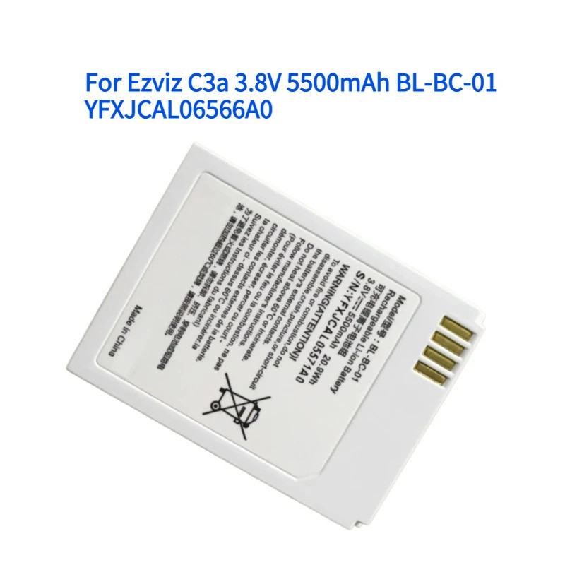 สําหรับ Ezviz C3a 3.8V 5500mAh BL-BC-01 YFXJCAL06566A0 แบตเตอรี่