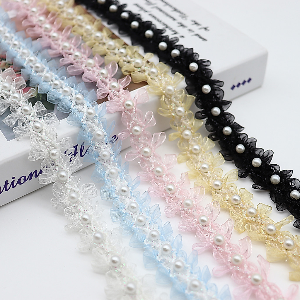[100cm] ใหม่หลากสีลูกไม้ริบบิ้นช่วยเหลือแบรนด์ชื่อปวดถุงมือลูกปัดเล็บริบบิ้น DIY เสื้อผ้าชุดเต้นรํากระเป๋าเครื่องประดับอุปกรณ์เสริม