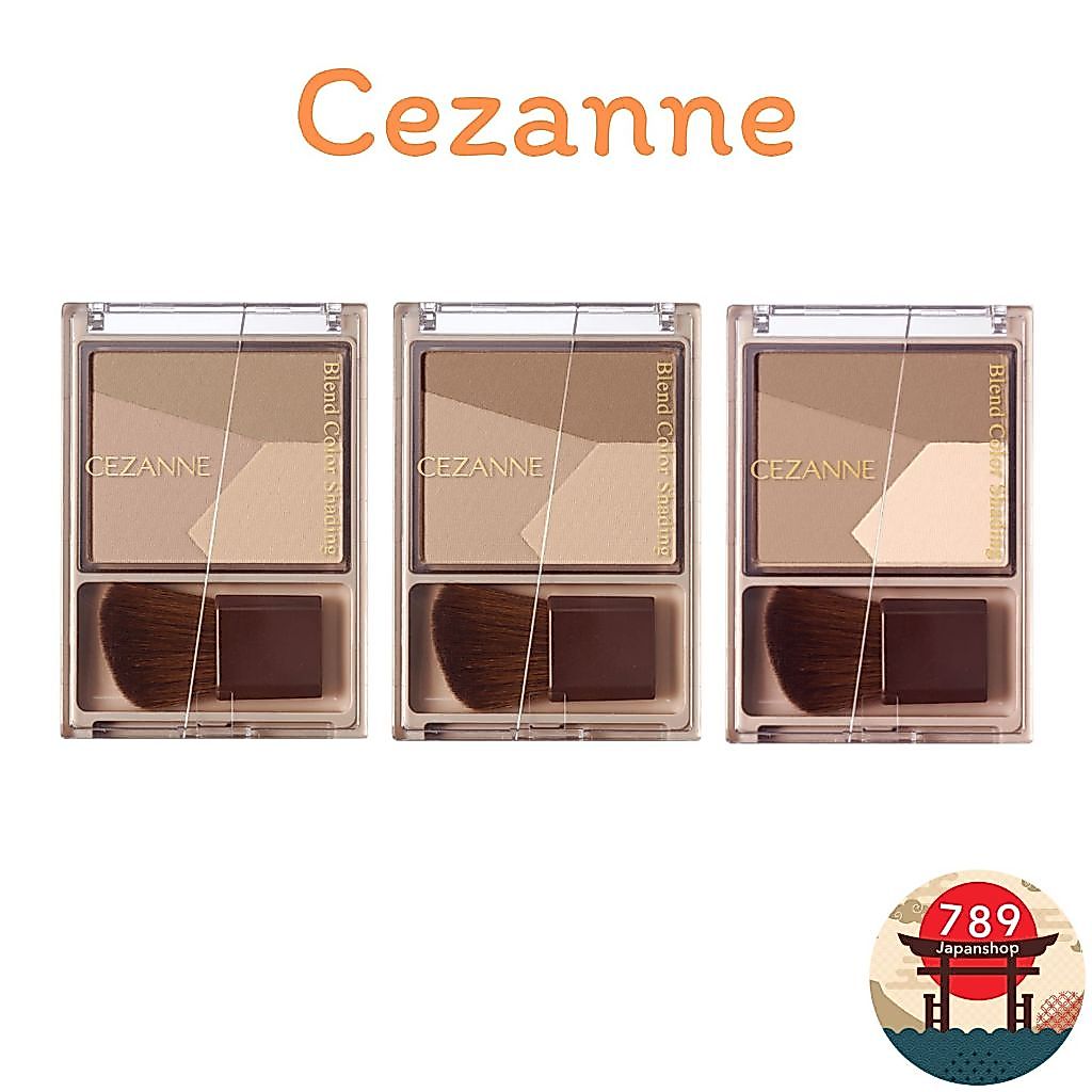 Cezanne Blend Color Shading 5g พาเลตมี 3 เฉดในตลับเดียว สำหรับเฉดดิ้งเงาบนใบหน้า
