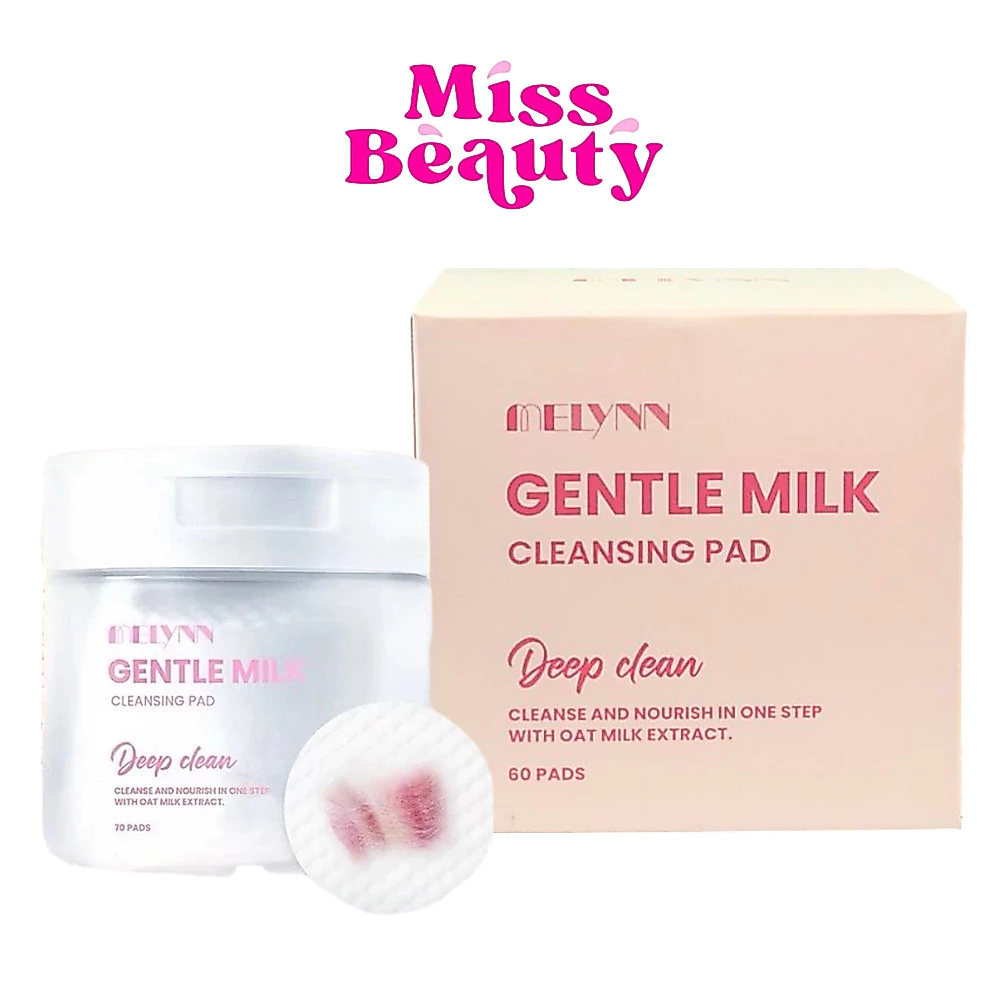 (กระปุก) MELYNN Gentle Milk Cleansing Pad มีลีนณ์ เจนเทิล มิลค์ คลีนซิ่ง แพด โทนเนอร์แพด 60 แผ่น