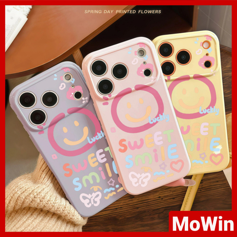 Mowin Case - เคสโทรศัพท์รูปหัวใจ นุ่ม เงา ใช้ได้กับเคส iPhone 11 และ iPhone 17 Pro Max, รอยยิ้มหวาน
