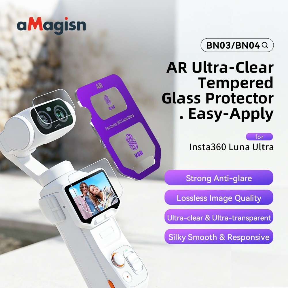 เหมาะสำหรับ Insta360 Luna Ultra สติกเกอร์วินาทีที่ปราศจากฝุ่น · AR ฟิล์มป้องกันทะลุ Ultra Clear Ultra ฟิล์มป้องกันทะลุ อุปกรณ์เสริมพิเศษสำหรับกล้อง Luna
