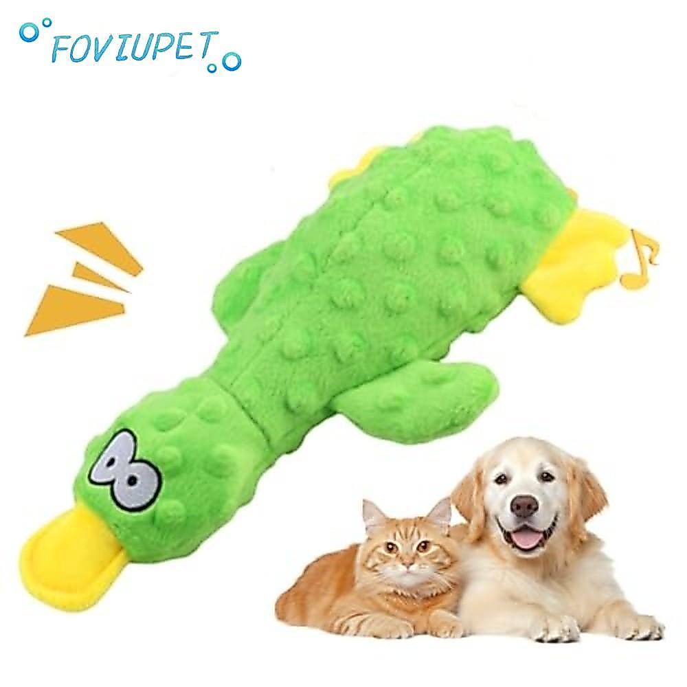 FOVIUPET APPEA ทนทานของเล่นสุนัข, Squeaker ภายในนุ่ม Calming เป็ดของเล่นสุนัข,น่ารักทําความสะอาดฟัน Interactive Chew เชือกสุนัข Chew ของเล่นอุปกรณ์สัตว์เลี้ยง