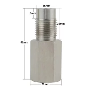 O2 Sensor Spacer อะแดปเตอร์ Mini Catalyst Simulator M18 1 5 304 สแตนเลสสตีลเครื่องยนต์ Fix