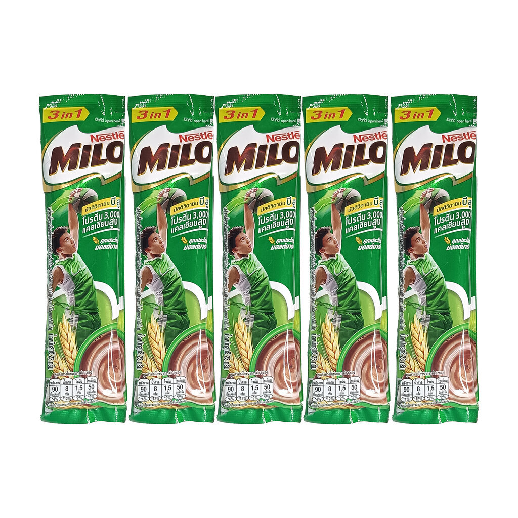 Milo Nestle 3 in 1 Chocolate Malt เครื่องดื่มรสช๊อกโกแลตมอลต์ปรุงสำเร็จ แบบซอง ขนาด 23 กรัม