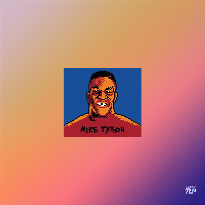 TLP สติ๊กเกอร์ติดรถยนต์สะท้อนแสง Boxer Tyson Tyson Mike Tyson Pixel Version Street Fighter สติ๊กเกอร