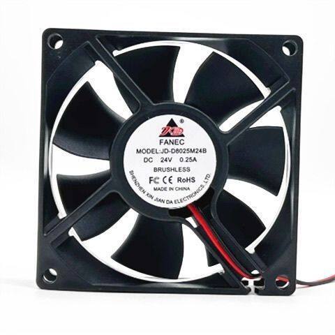 JD-D8025M24B 8 ซม.24V 0.25A 8025 High Air Volume Chassis Inverter พัดลมระบายความร้อน