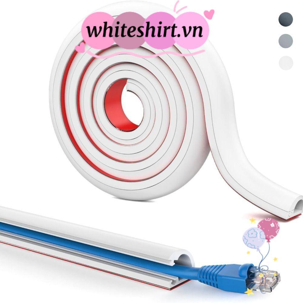 WHITESHIRT สาย Hider, Raceway 1m คอนซีลเลอร์, Professional Self-Adhesive PVC Wall Mount Wire Hider H