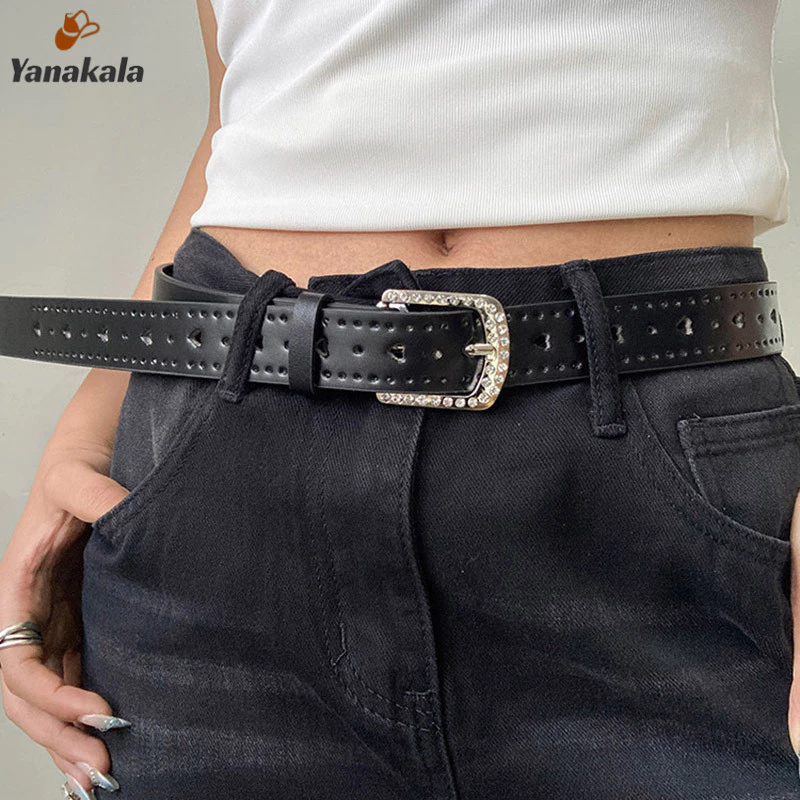 เข็มขัดผู้หญิง Y2K ประดับเพชรเทียม Yanakala thumbnail 3