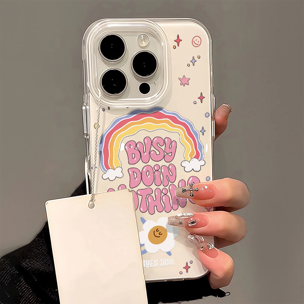 จัดส่งภายในประเทศ เคสโทรศัพท์สีครีม IMD ลายการ์ตูนอนิเมะสุดน่ารักและมีสไตล์ For Galaxy A35 A55 5G A0