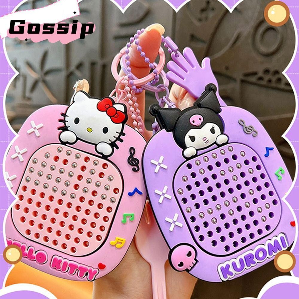 พวงกุญแจ GOSSIP, Sanrio พร้อมจี้กระดานวาดภาพลูกเหล็ก, เครื่องประดับแขวนการ์ตูนสําหรับเด็ก