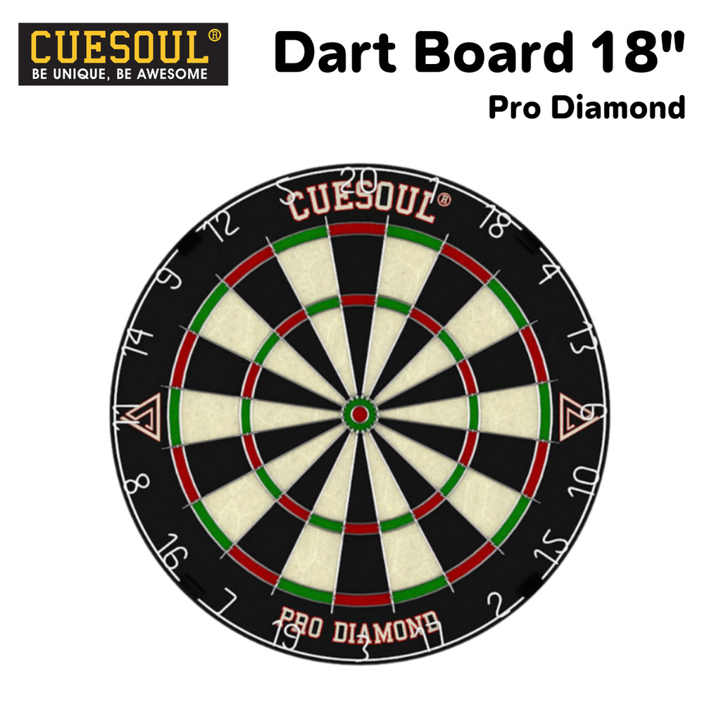 กระดานปาเป้า Cuesoul Dartboard รุ่น PRO DIAMOND 18"