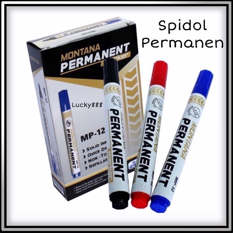 D88 ปากกามาร์กเกอร์ถาวรสีดํา