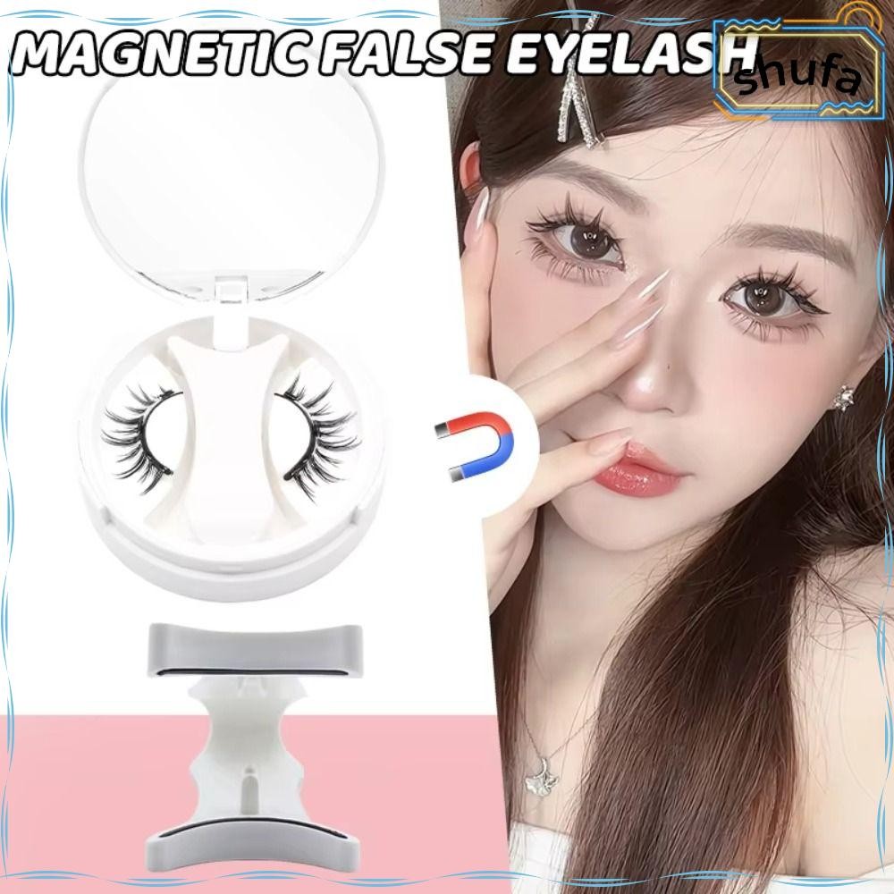 SHUFA Manga Lashes, ธรรมชาติไม่จําเป็นต้องกาวขนตาแม่เหล็กพร้อม Applicator, นํากลับมาใช้ใหม่ซ้ําใช้งา