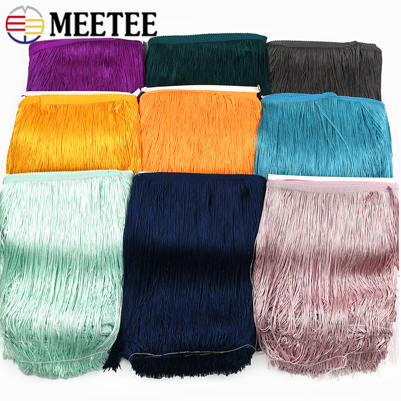 5M 30 ซม.พู่ Fringe Trim สําหรับเสื้อผ้าชุดผ้าม่าน DIY เย็บอุปกรณ์ตกแต่งลูกไม้