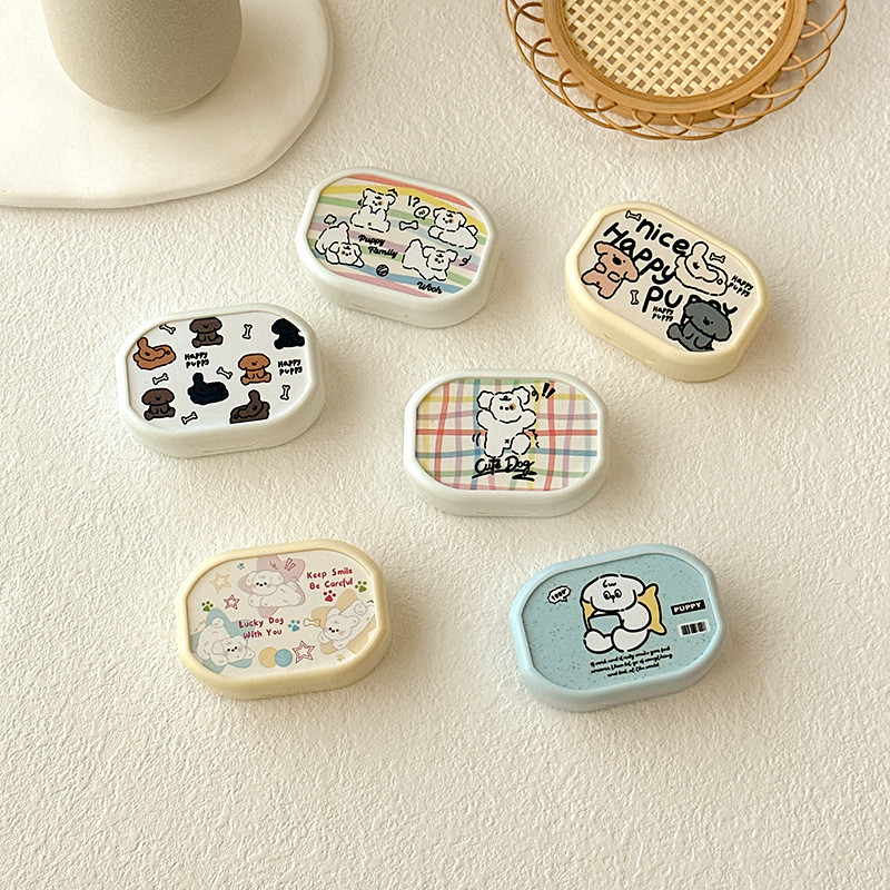 กล่องใส่คอนแทคเลนส์ขนาดเล็กมินิแบบพกพาน่ารักพร้อมกระจกเครื่องสําอางตากรณีแว่นตาสหายกรณี ทซ012