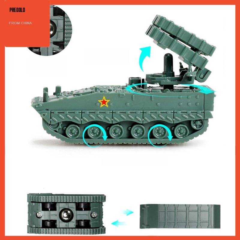 [Predolo] 4x 1: 144 Montent Tank Model, Wheel Vehicle Model, Ornament, Tank Model, 4D Model for Boys