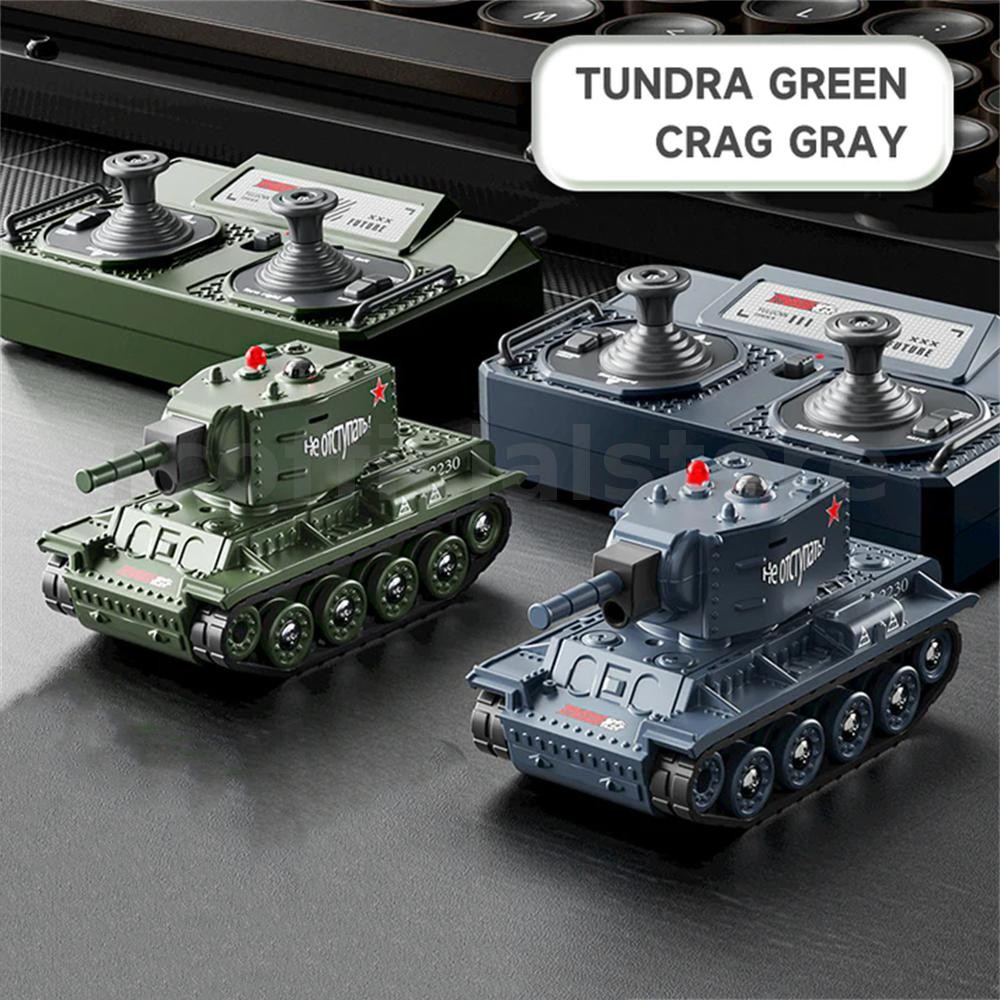 WANNENG BRRRRT 1/64 2.4G Mini RC ถังเดสก์ท็อปจําลอง Battle Tracked Proportional รีโมทคอนโทรล Shooting0 การต่อสู้อินฟราเรด 360° ป้อมปืน ไมโครทอย ราคา ถูกที่สุด ดีลบีเคเค แกลเลอรีภาพที่ 2