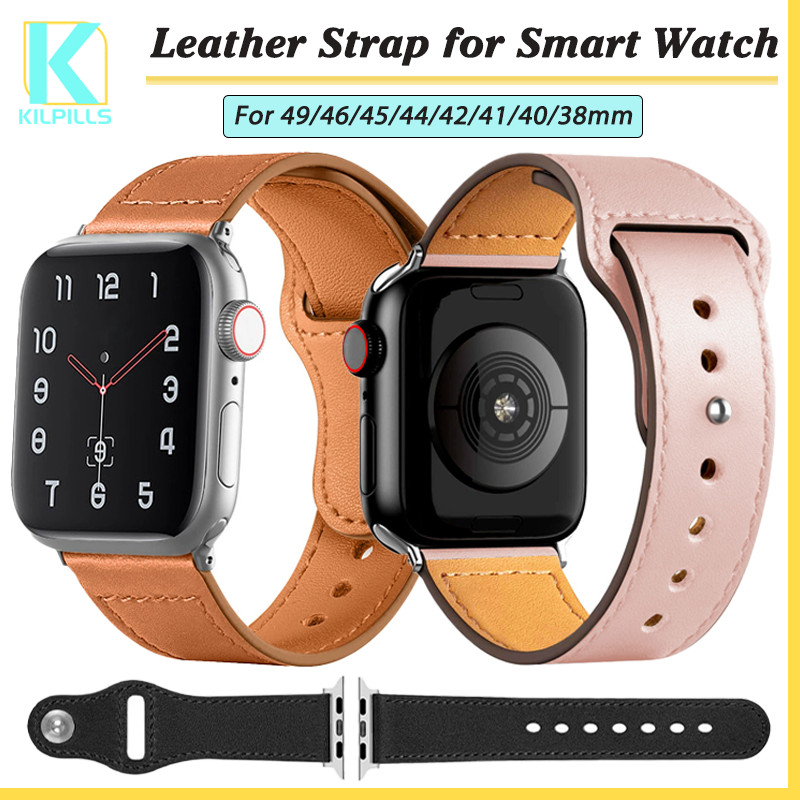 สายหนังสําหรับ IWatch Apple Watch Ultra 3 2/Ultra Series 11 10 9 8 7 6 5 4 SE 3 2 49 45 46 41 44 40 