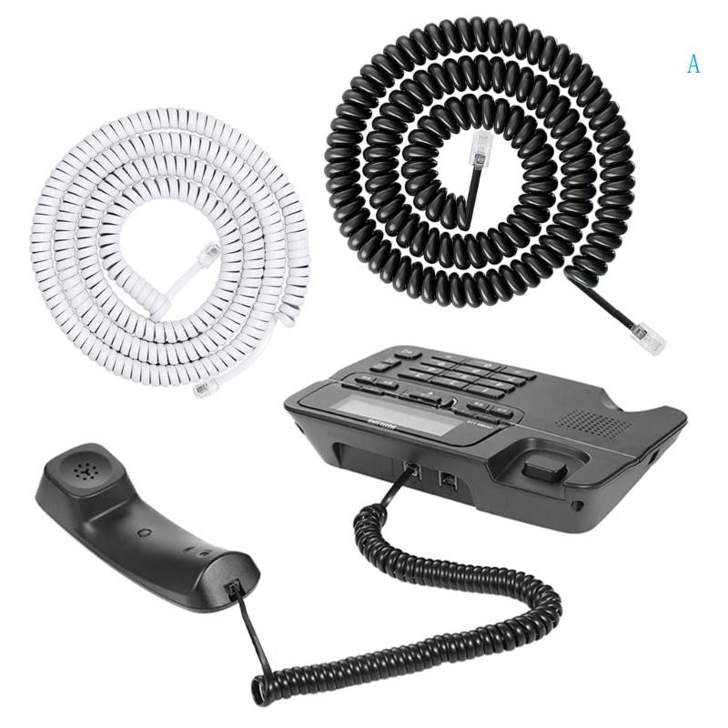 ถือ RJ11 RJ9 4P4C โทรศัพท์ HandsetsCord โทรศัพท์สายสําหรับการสื่อสารที่ชัดเจน