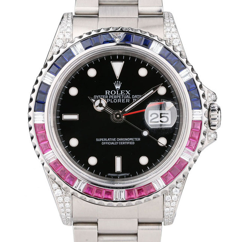 Rolex Rolex Explorer Diamond Automatic Mechanical Watch ผู้ชาย 16570