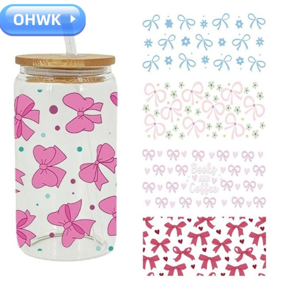 OHWK Wrap Stickers, Smooth DIY UV DTF Transfer Sticker, กันน้ําขวดน้ํา Sticke สําหรับถ้วยแก้ว 16Oz