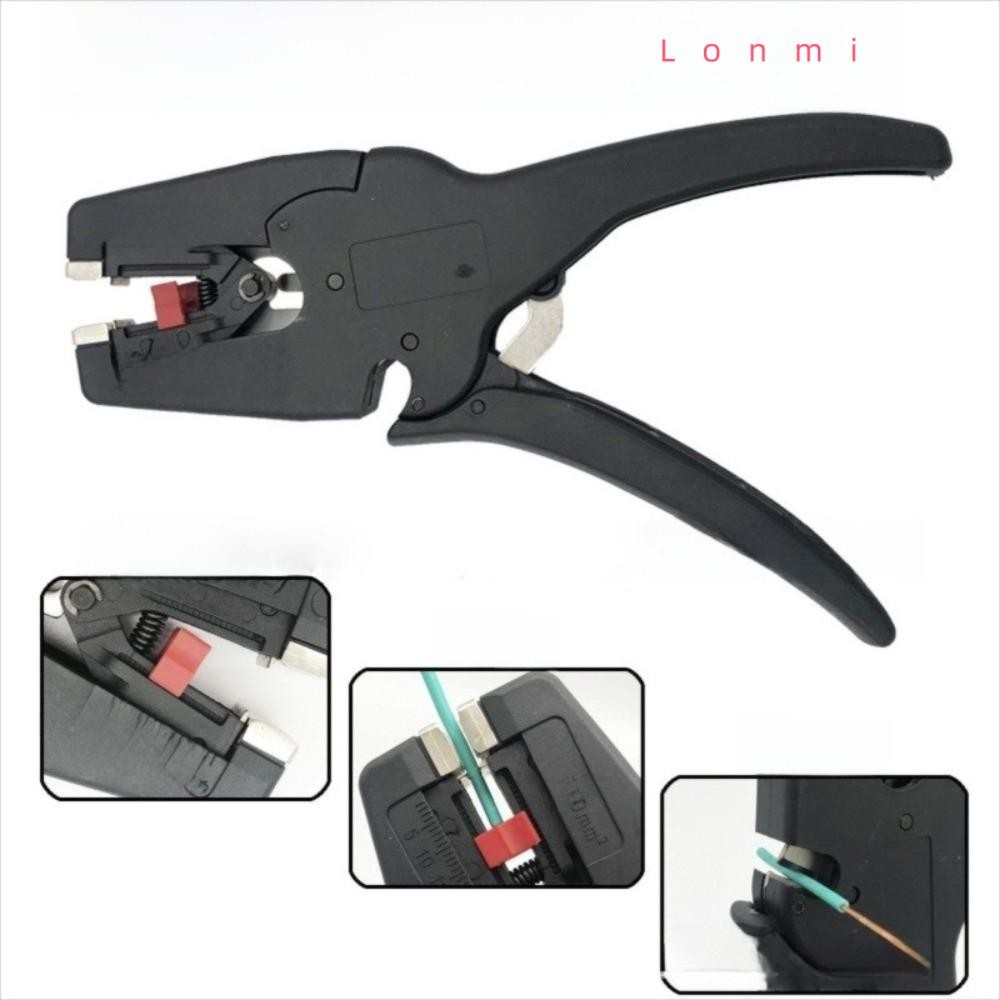 LONMI เครื่องปอกสายไฟอัตโนมัติ, 32-7AWG 2 in 1 คีมลวด, คุณภาพสูง Heavy Duty แบบพกพา Mini คีมตัดสําหร