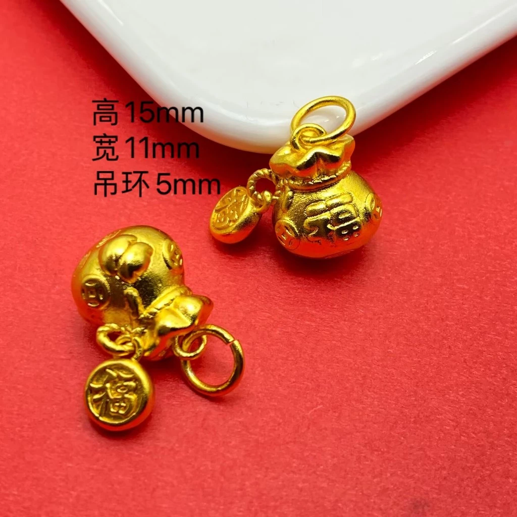 จี้ถุงโชคดีทองทราย อุปกรณ์เครื่องประดับแฮนด์เมด thumbnail 5